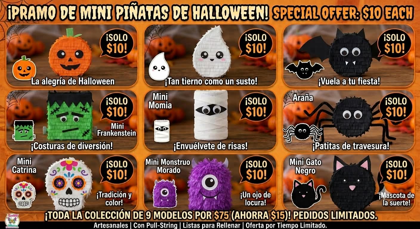 Especial de Mini Piñatas de Halloween
