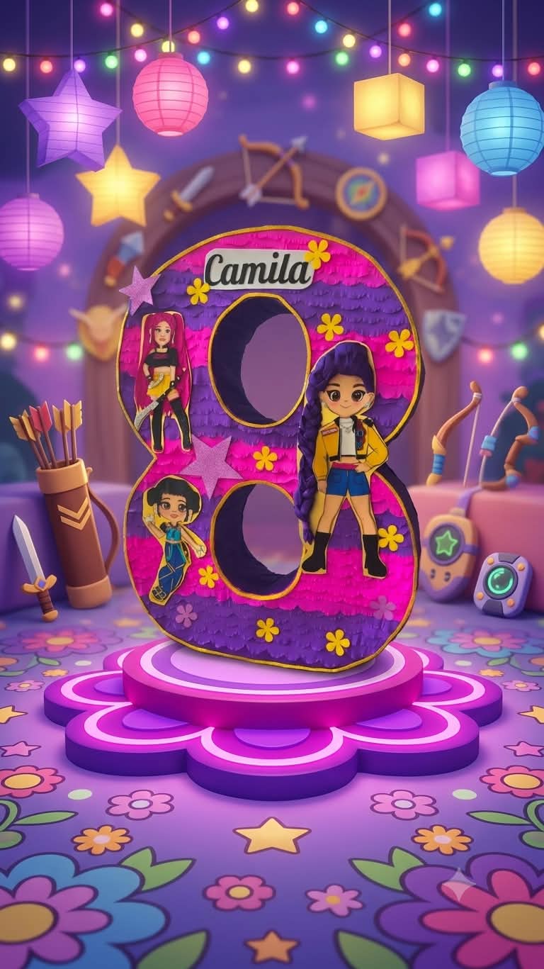 Character Theme Number 8 Piñata